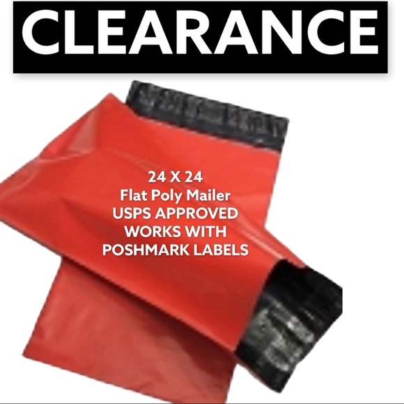 Other - Clearance 10 24X24 Red Poly Mailers PRICE IS FIRM